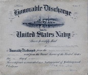 Copy of the Honorable Discharge.  Scroll down to read what it says.