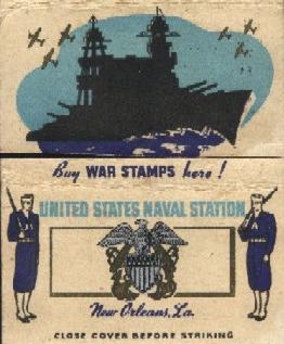 Matchbook from US Naval Station New Orleans